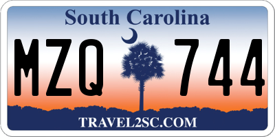 SC license plate MZQ744