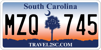 SC license plate MZQ745
