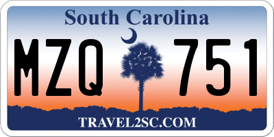 SC license plate MZQ751