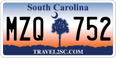 SC license plate MZQ752