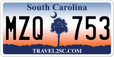 SC license plate MZQ753