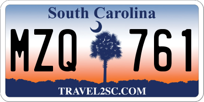 SC license plate MZQ761