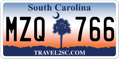 SC license plate MZQ766