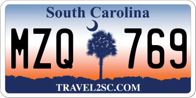 SC license plate MZQ769