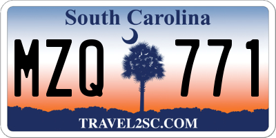 SC license plate MZQ771