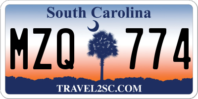 SC license plate MZQ774
