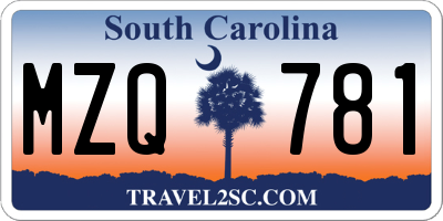 SC license plate MZQ781