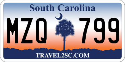 SC license plate MZQ799