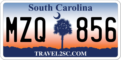 SC license plate MZQ856