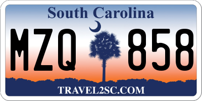 SC license plate MZQ858