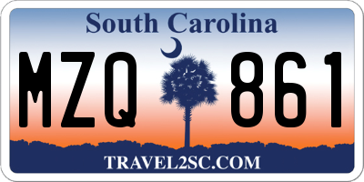 SC license plate MZQ861