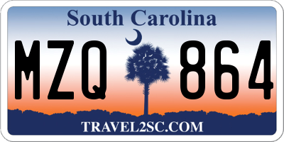 SC license plate MZQ864
