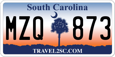 SC license plate MZQ873