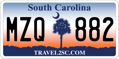 SC license plate MZQ882