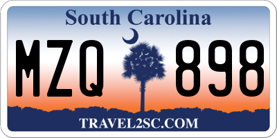 SC license plate MZQ898