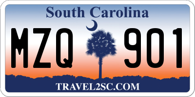 SC license plate MZQ901