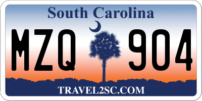 SC license plate MZQ904