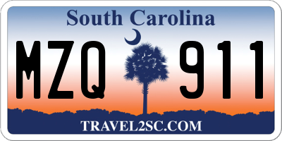 SC license plate MZQ911