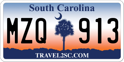 SC license plate MZQ913