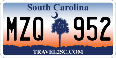 SC license plate MZQ952