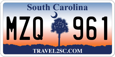 SC license plate MZQ961