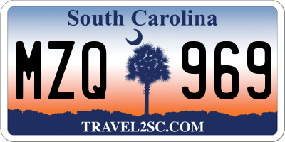 SC license plate MZQ969