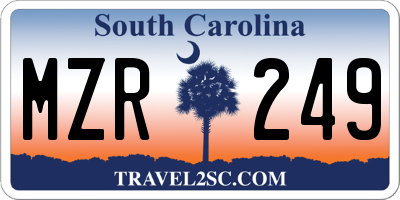 SC license plate MZR249