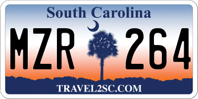SC license plate MZR264