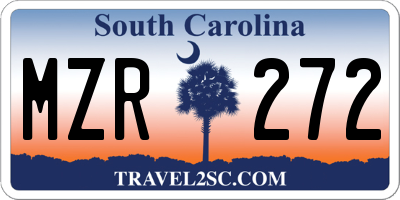 SC license plate MZR272