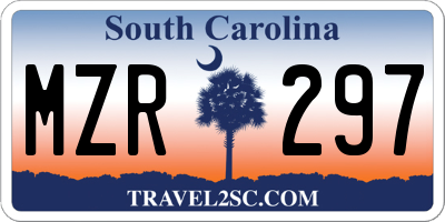 SC license plate MZR297