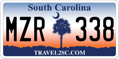 SC license plate MZR338