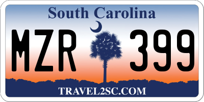 SC license plate MZR399