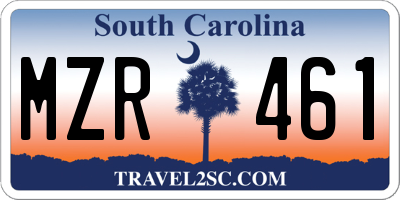 SC license plate MZR461