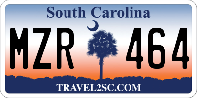 SC license plate MZR464