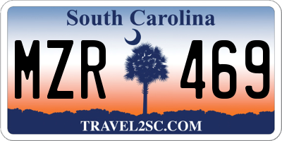 SC license plate MZR469