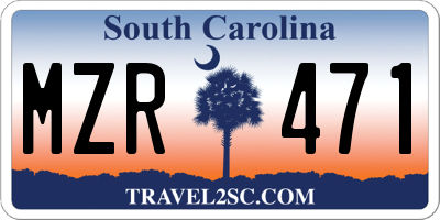 SC license plate MZR471