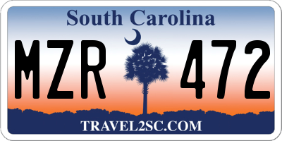SC license plate MZR472