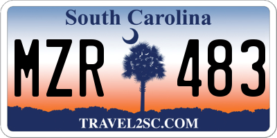 SC license plate MZR483