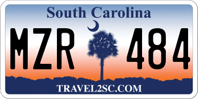 SC license plate MZR484