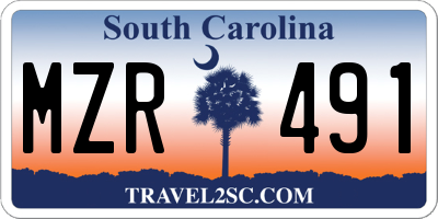 SC license plate MZR491