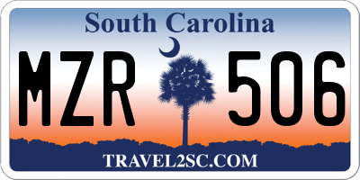 SC license plate MZR506
