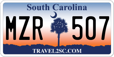 SC license plate MZR507