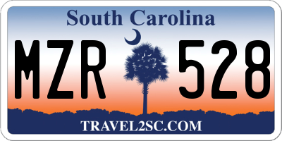 SC license plate MZR528