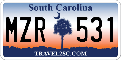 SC license plate MZR531