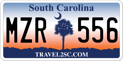 SC license plate MZR556