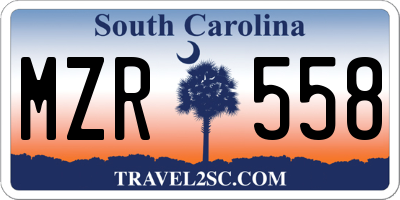 SC license plate MZR558