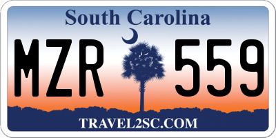 SC license plate MZR559