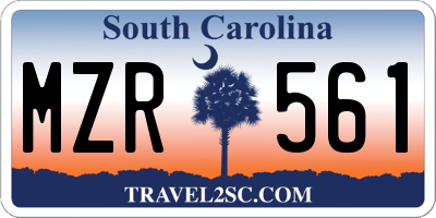 SC license plate MZR561