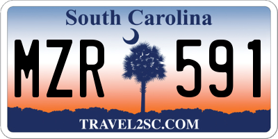SC license plate MZR591