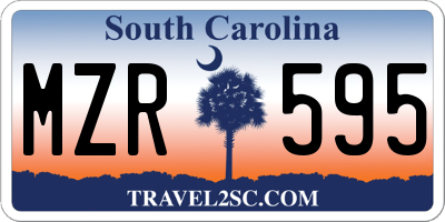 SC license plate MZR595